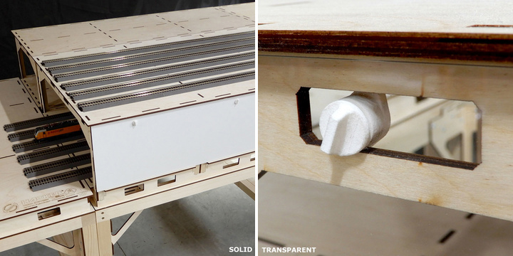 Side panels for baseboards and hidden station