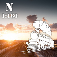  N -  Lokomotivy, Vagóny, Kolejiště