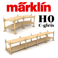 MÄRKLIN  Track building segments, curves, overpass