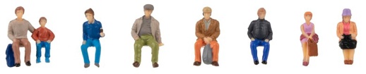 Sitting travellers - H0