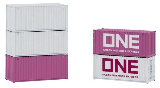 H0 - ONE 20' Container, set of 5