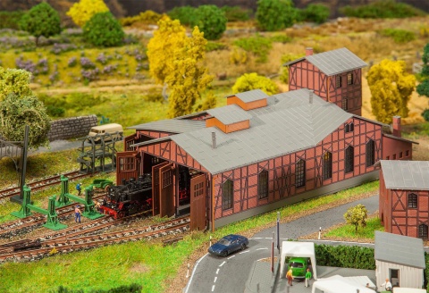 Depot set engine shed