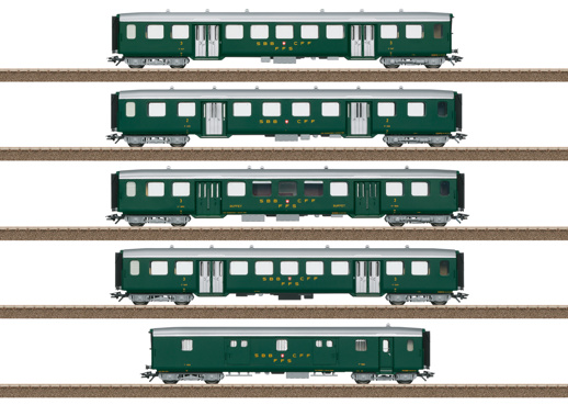 Set of light passenger cars SBB - H0