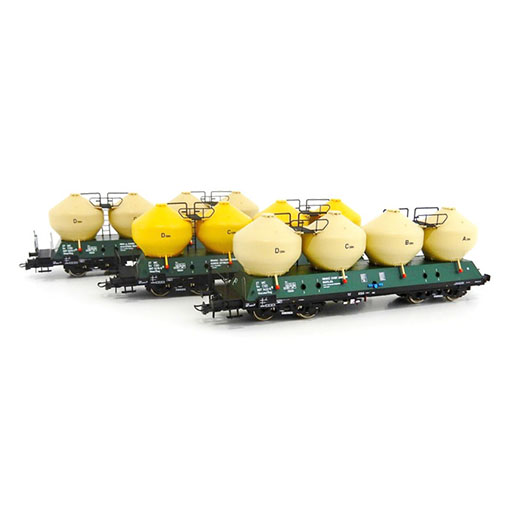 3 piece set: Silo wagons, CSD -H0