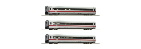 H0 - 3 pieces Set 2: Intermediate cars ICE 1, DB A