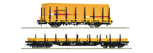 2 pc set.: Stake wagons 