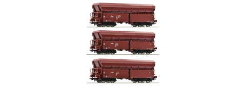 3 piece set: Self unloading hopper wagons, PKP Car