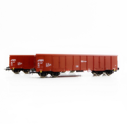 H0 – 2-teiliges Set: Offene Lastkraftwagen, ČD Car