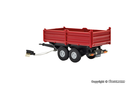 H0 tandem tipper, red, functional model