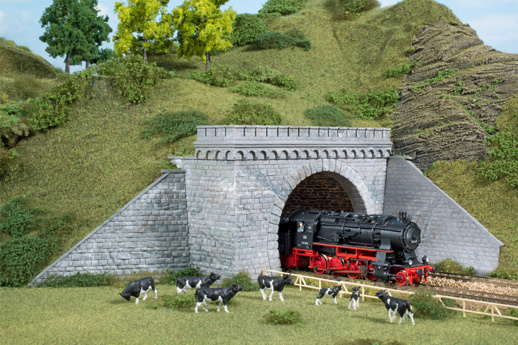 Tunnel portals double track H0 - Auhagen 11343