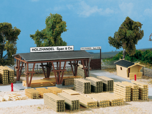 Lumber yard Span & Co. H0-Auhagen 11353
