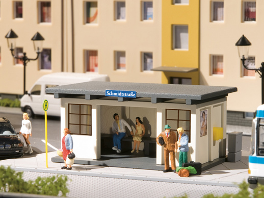 Bus shelters H0-Auhagen 11419