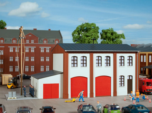 Factory fire brigade H0-Auhagen 11426