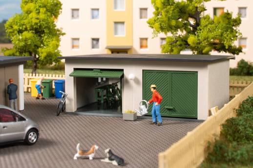 Double garage H0-Auhagen 11456