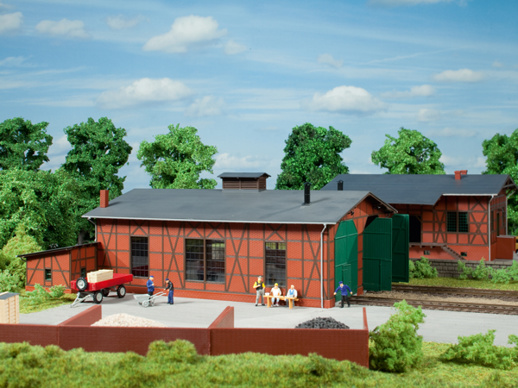 Locomotive shed double track N-Auhagen 14470