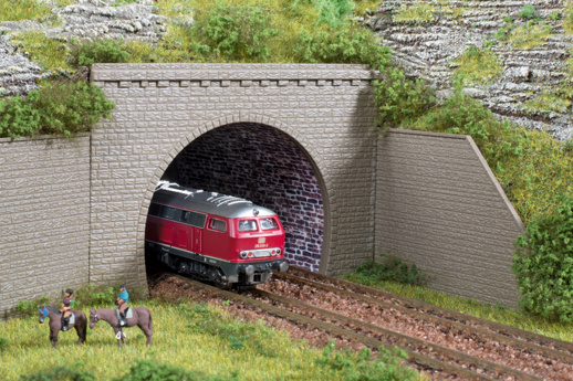 Tunnel portals double track N-Auhagen 44636