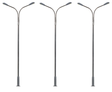 H0 - LED street lamps, whip lights, 3 pcs.