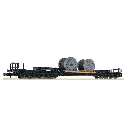 Tiefladewagen + Kabeltrommeln 