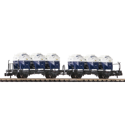 Container carrier wagon d ouble unit, DB           