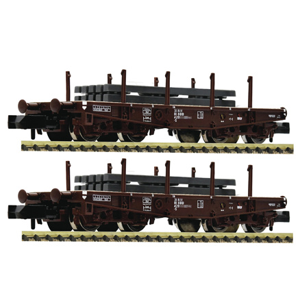 2 piece set: Heavy-duty flat wagon, ÖBB 