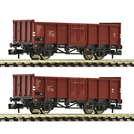 2 piece set: Open goods wagons, DR 