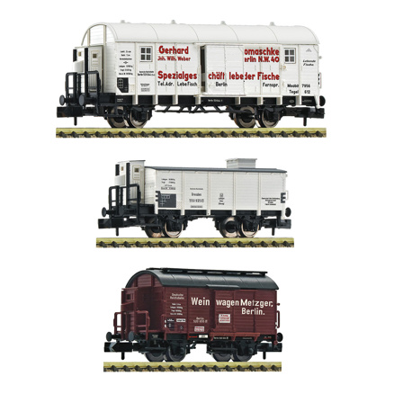 3 piece set: Covered goods wagons, DRB 