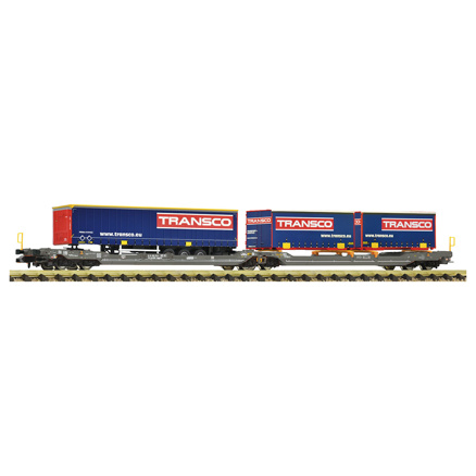 Articulated double-pocket wagon T3000e, HUPAC 