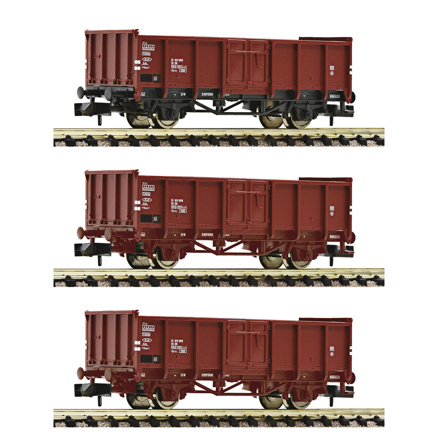 3 piece set: Open goods wagons, DR 