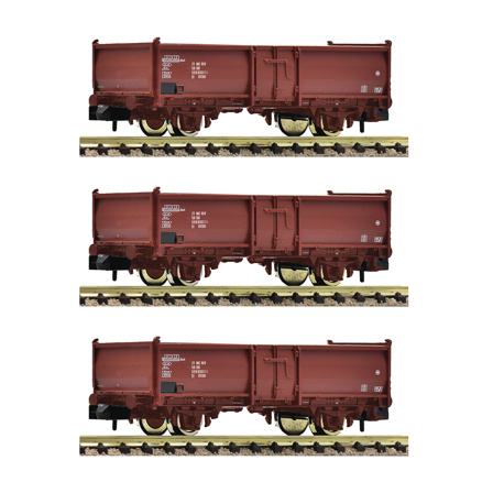 3 piece set: Open goods wagons, DR 