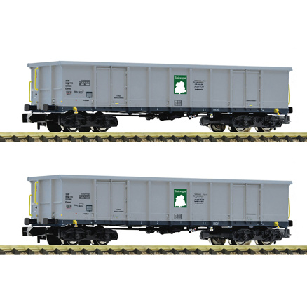 2 piece set: Open goods wagons, Tankwagon 
