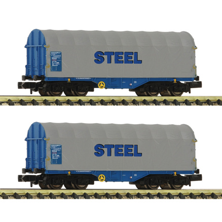 2 piece set: Slide tarpaulin wagons, ÖBB 