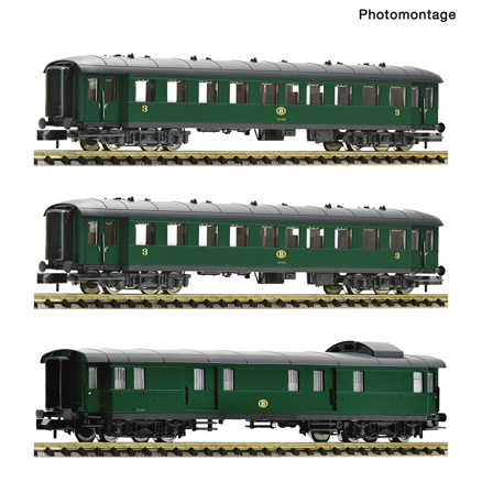 3 piece set: Passenger train, SNCB 