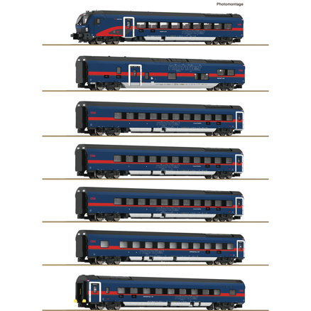 7 piece set: Nightjet, ÖBB 
