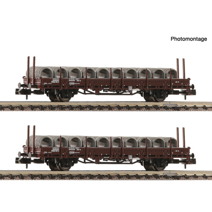 2-piece set: Swivel-type stake wagons, ÖBB 