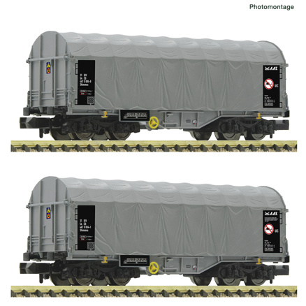 2 piece set: Slide tarpaulin wagons, CD 