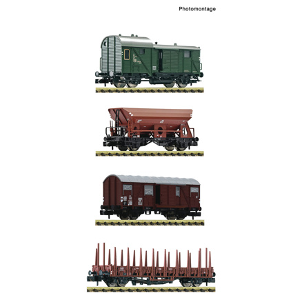 4 piece set: Goods train, DB 