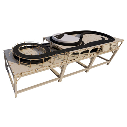 I-Track H0 ROCO 3x1 meter complete track set