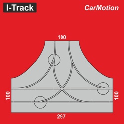 Křižovatka 90° silniční podklad CarMotion