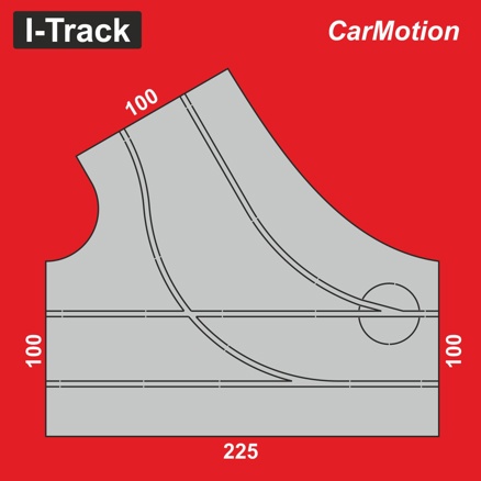 Road bedding plates 60° intersection Right