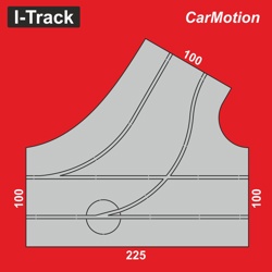 Křižovatka  60° Levá silniční podklad CarMotion