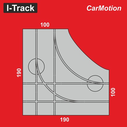 Straßenbettungplatten L 90° Kreuzung CarMotion