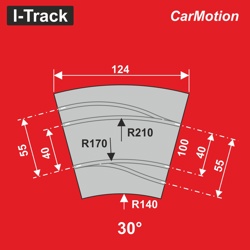 Redukce Oblouk 30° pro oblouky R17, 21 a 22,5 cm
