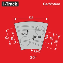 Redukce Oblouk 30° s výhybkou R17, 21 a 22,5 cm