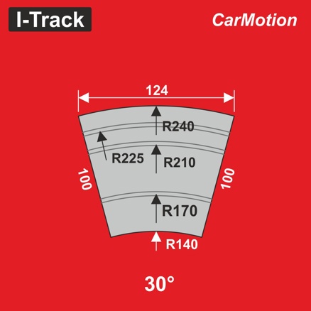 Street bedding  curved element 30° for CarMotion