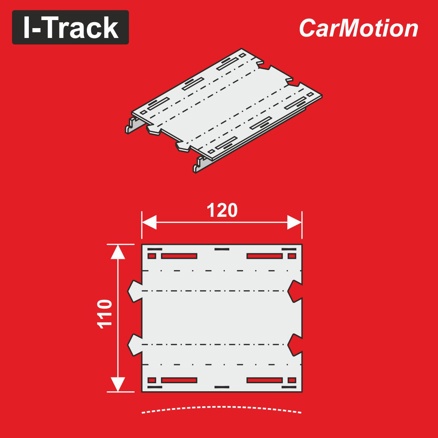 Road construction Transition segment 11 x 12 cm