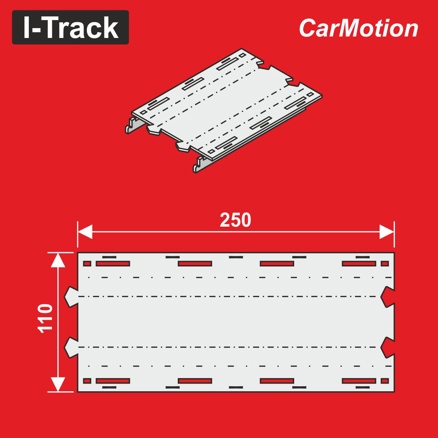 Road construction Segments Straight 11 × 25 cm