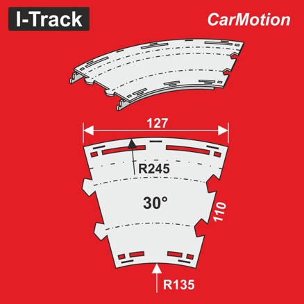 Road construction Segments 30° curve