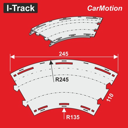 Road construction Segments 60° curve