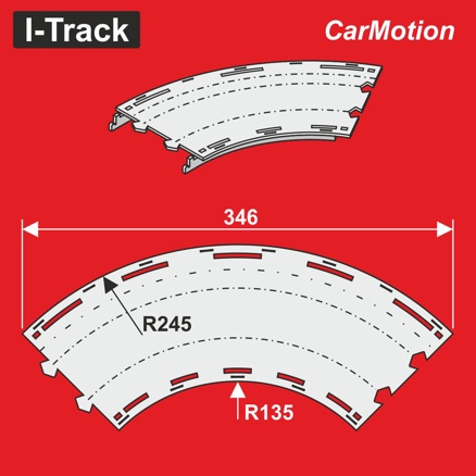 Road construction Segments 90° curve