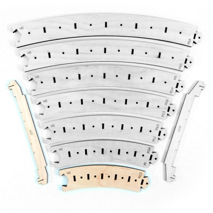 Templates for curved lines R2/R3 FLEXI H0